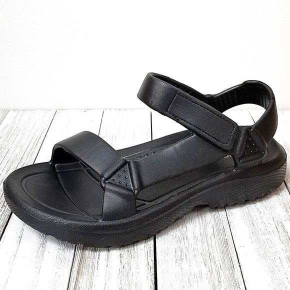 New Black Comfy Waterproof Sports Rubber Sandals - Picture 2 of 3